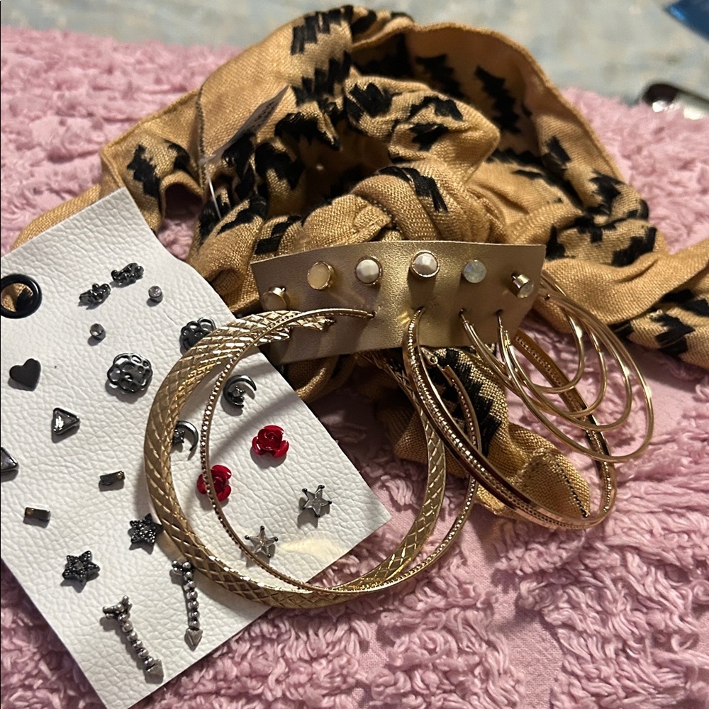 18pairs Earring Set with one hair accessory